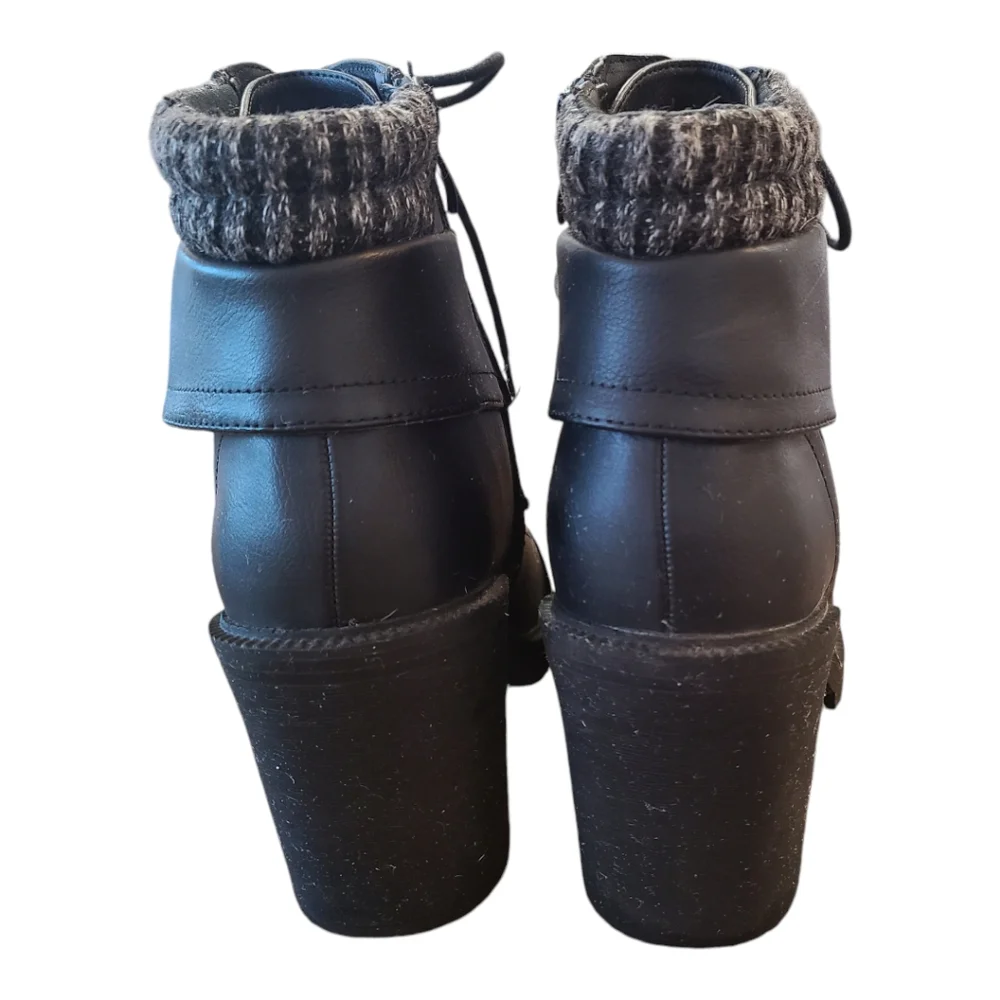 Torrid Heeled Ankle Boots with Sweater Trim Size 8WW (extra wide) - Picture 3 of 8